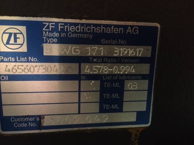 ZF 3 WG 171 Transmission 