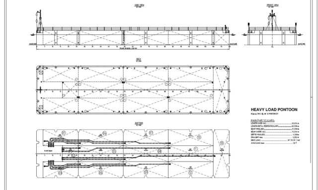 60 x 15mtr heavy load/ RO-RO flattop pontoon