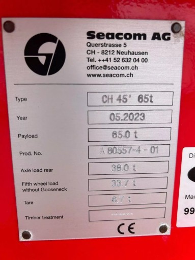 Seacom CH 45” 65t Roll Trailer - foto 10